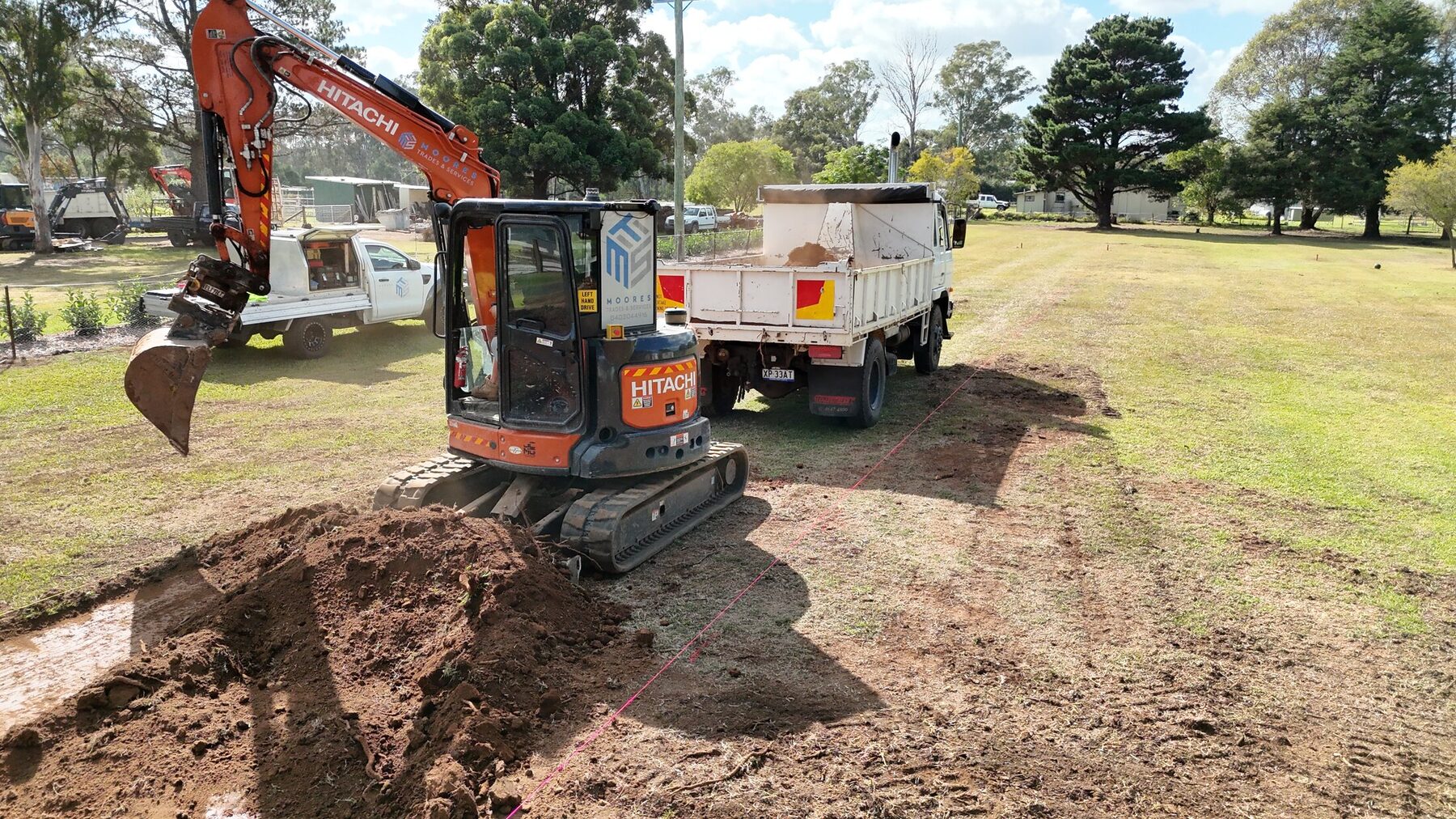 MTS excavation plant completing acreage earthworks