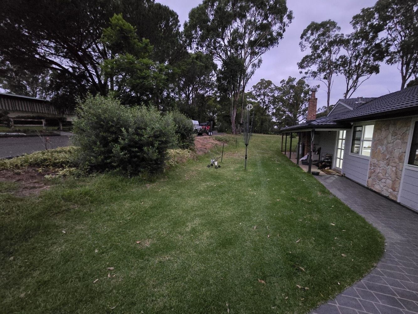 Original level transition beside the house