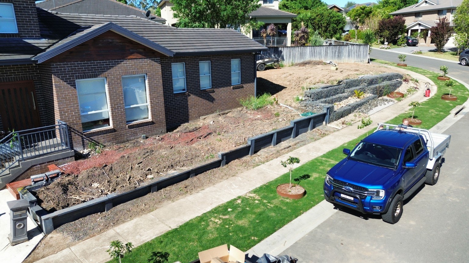 Site-clearing and preparation aerial
