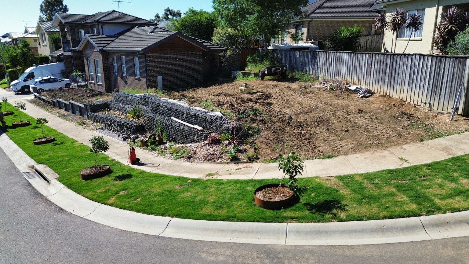 Earthworks and preparation aerial