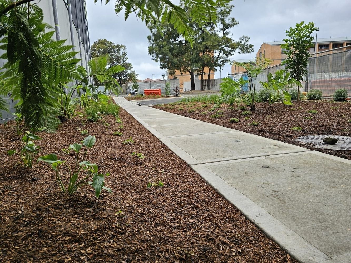 Warrawong Plaza Commercial Landscaping — completed view 1