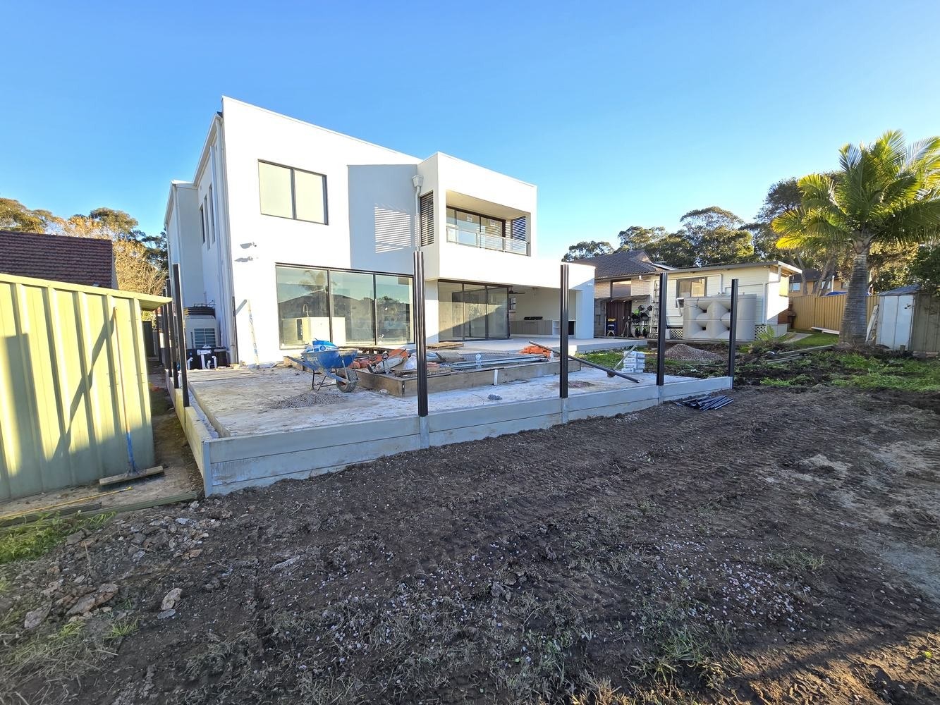 Merrylands West Sleeper Wall & Colorbond Fence — during view 1