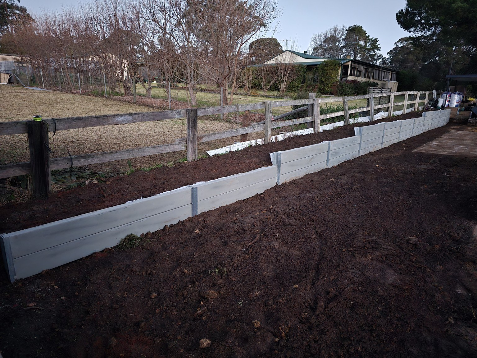 Douglas Park Concrete Sleeper Wall in Douglas Park