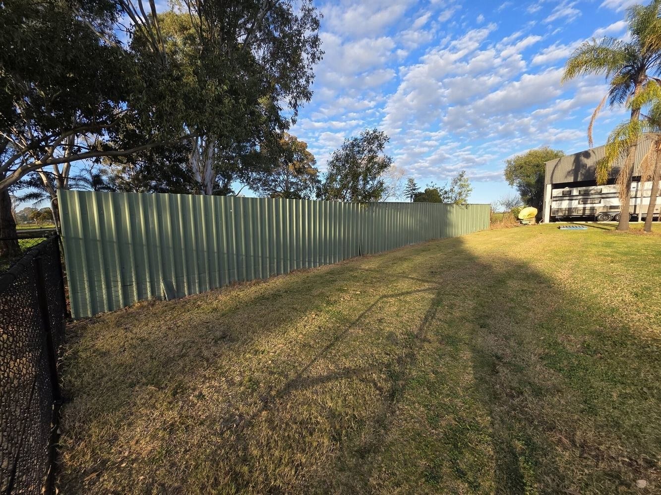 Catherine Field Colorbond Fence Replacement — before view 1