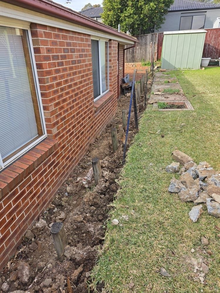 Original failed retaining and boundary condition